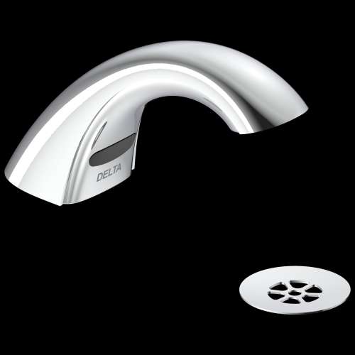 590-TFHGMHDF HDF 0.5-gpm VR Grid Strainer Battery Operated Electronic Faucet, Chrome