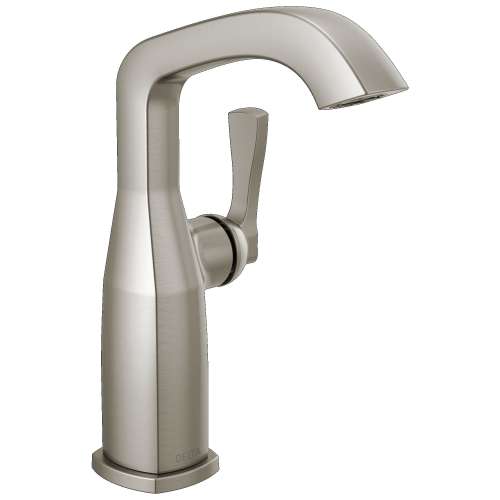 676-SS-PR-DST Stryke 4.38-in x 6.56-in x 8.94-in Single Handle Mid-Height Bathroom Faucet, Lumicoat Stainless