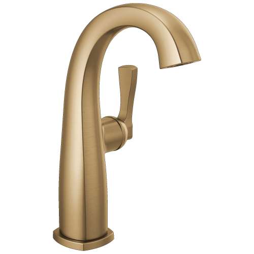 677-CZ-PR-DST Stryke 6.63-in x 4.31-in x 9.50-in Single Handle Mid-Height Bathroom Faucet, Lumicoat Champagne Bronze