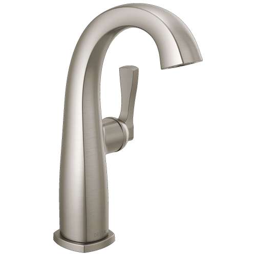 677-SS-PR-DST Stryke 6.63-in x 4.31-in x 9.50-in Single Handle Mid-Height Bathroom Faucet, Lumicoat Stainless