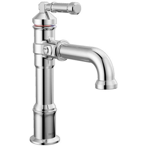 684-PR-DST Broderick 7.13-in x 2.00-in x 9.06-in Single Handle Bathroom Faucet, Lumicoat Chrome