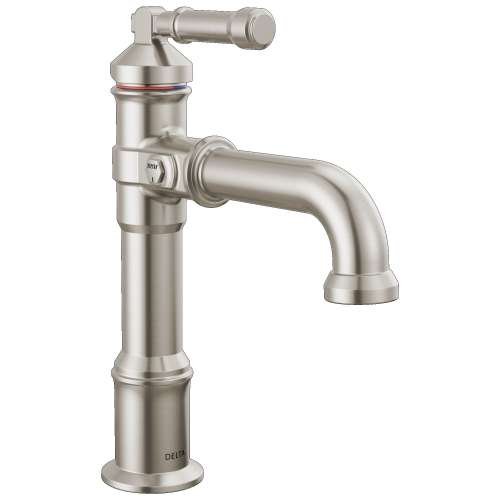684-SS-PR-DST Broderick 7.13-in x 2.00-in x 9.06-in Single Handle Bathroom Faucet, Lumicoat Stainless