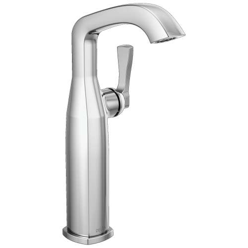 776-PR-DST Stryke 6.56-in x 4.38-in x 11.19-in Single Handle Vessel Bathroom Faucet, Lumicoat Chrome