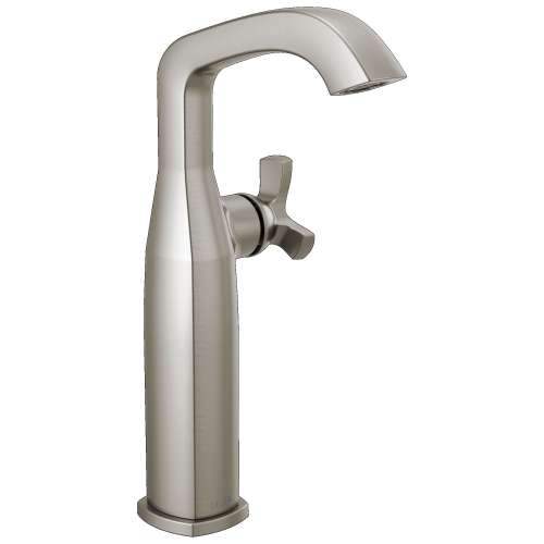 7766-SS-PR-DST Stryke 6.56-in x 4.38-in x 11.19-in Single Handle Vessel Bathroom Faucet, Lumicoat Stainless