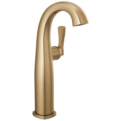 777-CZ-PR-DST Stryke 6.44-in x 4.38-in x 11.75-in Single Handle Vessel Bathroom Faucet, Lumicoat Champagne Bronze