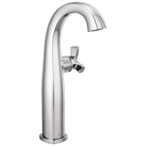 7776-PR-DST Stryke 6.44-in x 4.38-in x 11.75-in Single Handle Vessel Bathroom Faucet, Lumicoat Chrome
