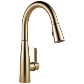 9113-CZ-DST Essa 9.38-in x 11.00-in x 15.75-in Single-Handle Pull-Down Kitchen Faucet, Champagne Bronze