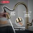 9113-CZ-DST Essa 9.38-in x 11.00-in x 15.75-in Single-Handle Pull-Down Kitchen Faucet, Champagne Bronze