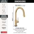 9159TL-CZ-DST Trinsic 11.38-in x 4.19-in x 16.19-in Touch2O Kitchen Faucet with Touchless Technology, Champagne Bronze