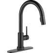 9159TLV-BL-DST Trinsic 11.38-in x 4.19-in x 16.19-in VoiceIQ Kitchen Faucet with Touch2O with Touchless Technology, Matte Black