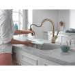 9178T-CZ-DST Leland 11.47-in x 10.44-in x 15.38-in Single-Handle Pull-Down Kitchen Faucet with Touch2O Technology, Champagne Bronze