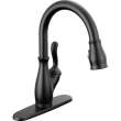9178TLV-BL-DST Leland 11.63-in x 10.75-in x 15.38-in VoiceIQ Kitchen Faucet with Touch2O with Touchless Technology, Matte Black