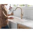 9184-CZ-PR-DST Renaldi 11.56-in x 2.81-in x 16.56-in Single-Handle Pull-Down Kitchen Faucet, Lumicoat Champagne Bronze