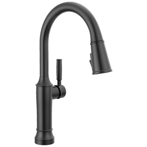 9184TL-BL-DST Renaldi 11.56-in x 2.81-in x 17.00-in Touch2O Kitchen Faucet with Touchless Technology, Matte Black