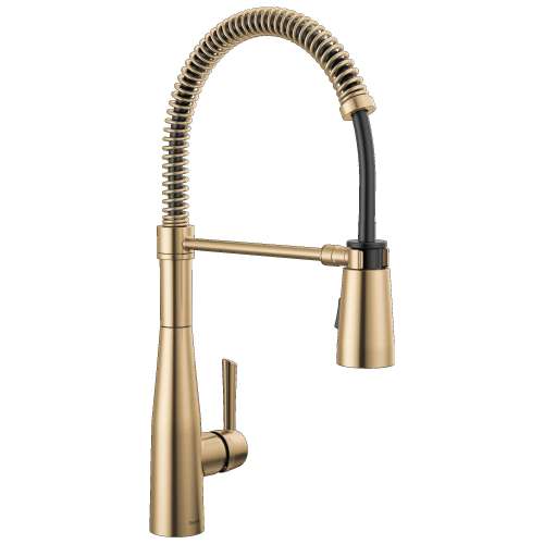 9613-CZ-DST Essa 11.50-in x 4.13-in x 19.38-in Single-Handle Pull-Down Spring Kitchen Faucet, Champagne Bronze