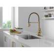 9613-CZ-DST Essa 11.50-in x 4.13-in x 19.38-in Single-Handle Pull-Down Spring Kitchen Faucet, Champagne Bronze