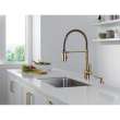 9613-CZ-DST Essa 11.50-in x 4.13-in x 19.38-in Single-Handle Pull-Down Spring Kitchen Faucet, Champagne Bronze