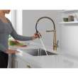9613-CZ-DST Essa 11.50-in x 4.13-in x 19.38-in Single-Handle Pull-Down Spring Kitchen Faucet, Champagne Bronze