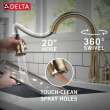 978-CZ-DST Leland 10.41-in x 10.50-in x 14.25-in Single-Handle Pull-Down Kitchen Faucet, Champagne Bronze