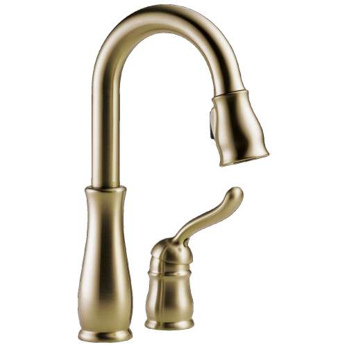 9978-CZ-DST Leland 8.69-in x 4.50-in x 14.00-in Single-Handle Pull-Down Bar and Prep Faucet, Champagne Bronze