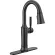9984-BL-DST Renaldi 8.81-in x 2.81-in x 14.44-in Single-Handle Pull-Down Bar and Prep Faucet, Matte Black
