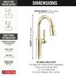 9984-PN-PR-DST Renaldi 8.81-in x 2.81-in x 14.44-in Single-Handle Pull-Down Bar and Prep Faucet, Lumicoat Polished Nickel
