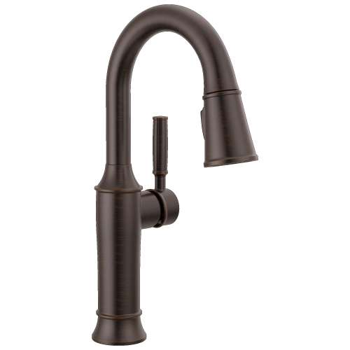 9984-RB-DST Renaldi 8.81-in x 2.81-in x 14.44-in Single-Handle Pull-Down Bar and Prep Faucet, Venetian Bronze