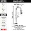 9984TL-PR-DST Renaldi 8.81-in x 2.81-in x 15.00-in Touch2O Bar and Prep Faucet with Touchless Technology, Lumicoat Chrome