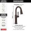 9984TL-RB-DST Renaldi 8.81-in x 2.81-in x 15.00-in Touch2O Bar and Prep Faucet with Touchless Technology, Venetian Bronze