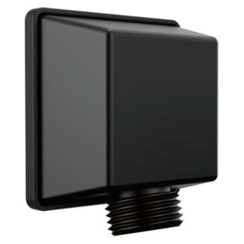 50570-BL Universal Showering Components Square Wall Elbow for Hand Shower, Matte Black