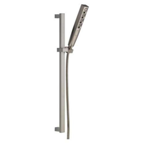 51140-SS-PR Universal Showering Components H2Okinetic Hand Shower 1.75 GPM w/Slide Bar 4S, Lumicoat Stainless