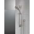 51386-SS-PR Universal Showering Components 3-Setting Slide Bar Handshower, Lumicoat Stainless