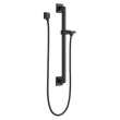 51500-BL Universal Showering Components Adjustable Slide Bar / Grab Bar Assembly with Elbow, Matte Black