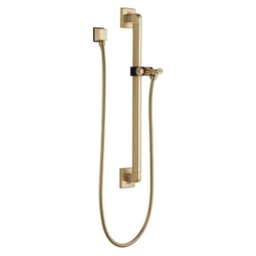 51500-CZ Universal Showering Components Adjustable Slide Bar / Grab Bar Assembly with Elbow, Champagne Bronze