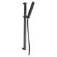 51567-BL Universal Showering Components H2Okinetic Single-Setting Slide Bar Hand Shower, Matte Black