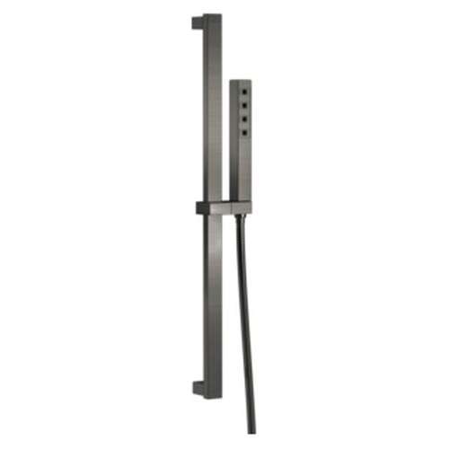 51567-KS-PR Universal Showering Components H2Okinetic Single-Setting Slide Bar Hand Shower, Lumicoat Black Stainless