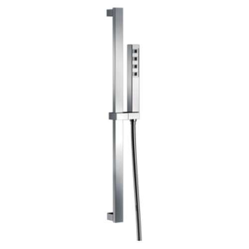 51567-PR Universal Showering Components H2Okinetic Single-Setting Slide Bar Hand Shower, Lumicoat Chrome
