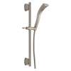 51579-SS Universal Showering Components H2Okinetic Single-Setting Slide Bar Hand Shower, Stainless