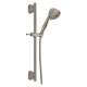 51589-SS Universal Showering Components 7-Setting Slide Bar Hand Shower, Stainless