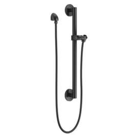 51600-BL Universal Showering Components Adjustable Slide Bar / Grab Bar Assembly with Elbow