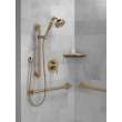 51600-CZ Universal Showering Components Adjustable Slide Bar / Grab Bar Assembly with Elbow, Champagne Bronze