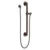 51600-RB Universal Showering Components Adjustable Slide Bar / Grab Bar Assembly with Elbow, Venetian Bronze