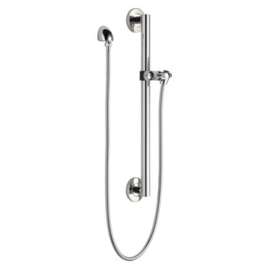 51600Universal Showering Components Adjustable Slide Bar / Grab Bar Assembly with Elbow, Chrome