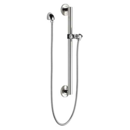 51600Universal Showering Components Adjustable Slide Bar / Grab Bar Assembly with Elbow, Chrome