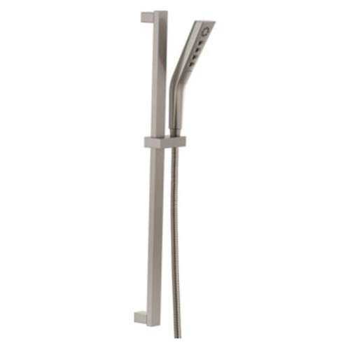 51799-SS-PR Universal Showering Components H2Okinetic 3-Setting Slide Bar Hand Shower, Lumicoat Stainless