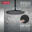 52158-BL Universal Showering Components Single-Setting Metal Raincan Shower Head, Matte Black