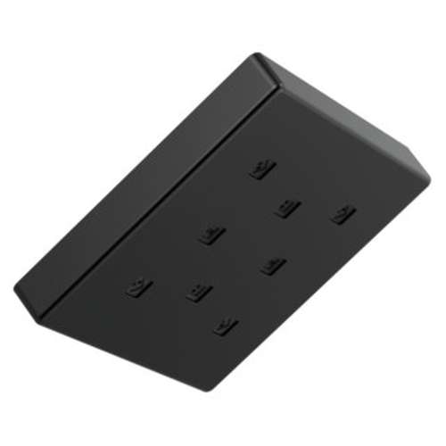 52171-BL Universal Showering Components H2Okinetic Single-Setting Metal Raincan Shower Head, Matte Black