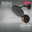 52433-BL Universal Showering Components Single-Setting Raincan Shower Head, Matte Black