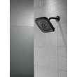 52460-BL Universal Showering Components H2Okinetic 4-Setting Shower Head with UltraSoak, Matte Black
