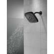 52460-BL Universal Showering Components H2Okinetic 4-Setting Shower Head with UltraSoak, Matte Black